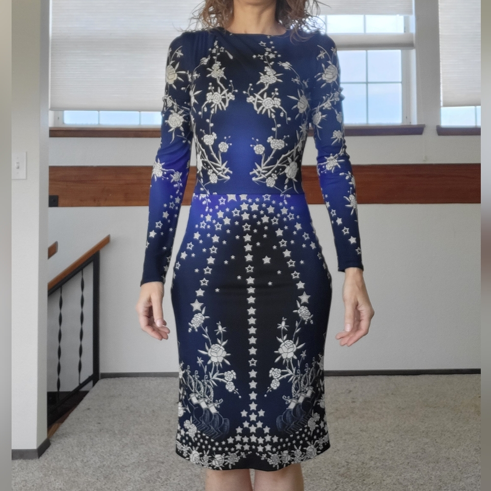 Xs Roberto Cavalli Dress Midnight Blue